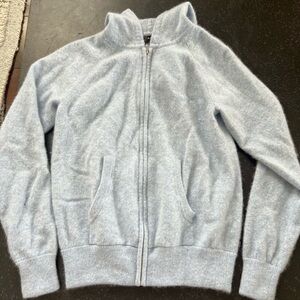 Girls XL Aqua Cashmere Zipped Hoodie from Bloomingdales
